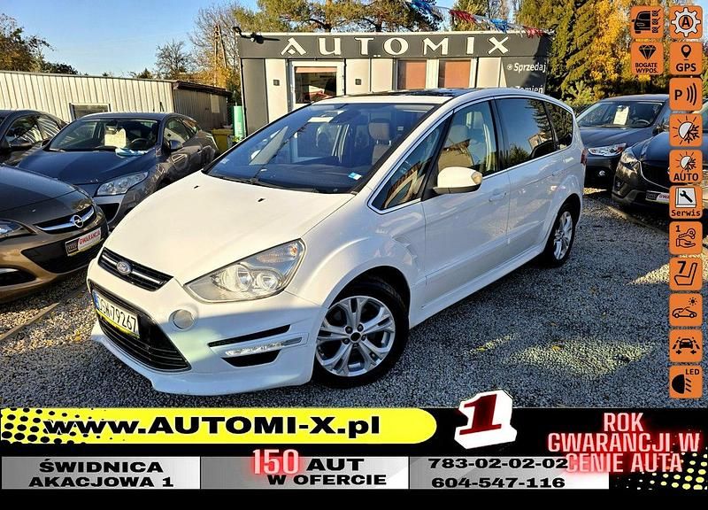 Biały (metalik) Używany 2012 Ford S-MAX S Minivan | 27 900 zł (Uczciwa cena) - Obraz 1/2