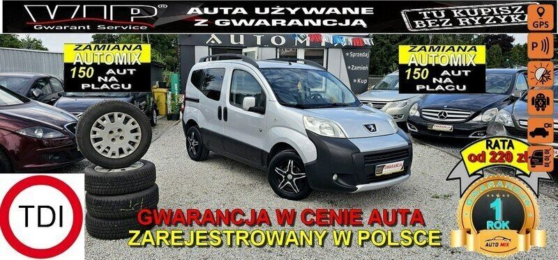 Srebrny Używany 2011 Peugeot Bipper Outdoor Minivan | 17 900 zł - Obraz 1/2