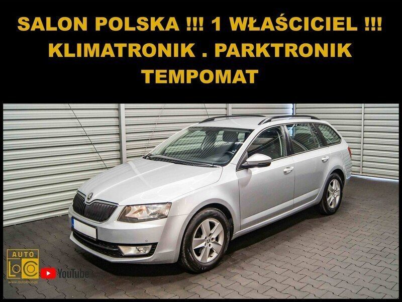 Srebrny (metalik) Używany 2014 Skoda Octavia Kombi | 17 795 zł (Dobra cena) - Obraz 1/4