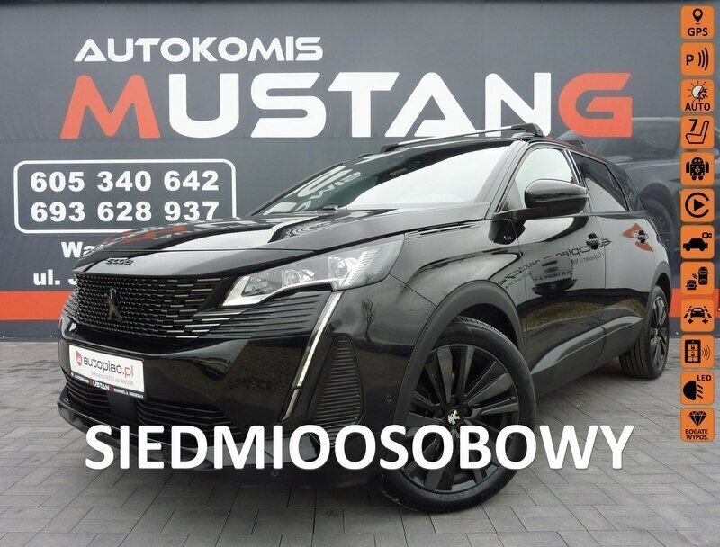 Czarny (metalik) Używany 2022 Peugeot 5008 Minivan | 99 000 zł (Uczciwa cena) - Obraz 1/4
