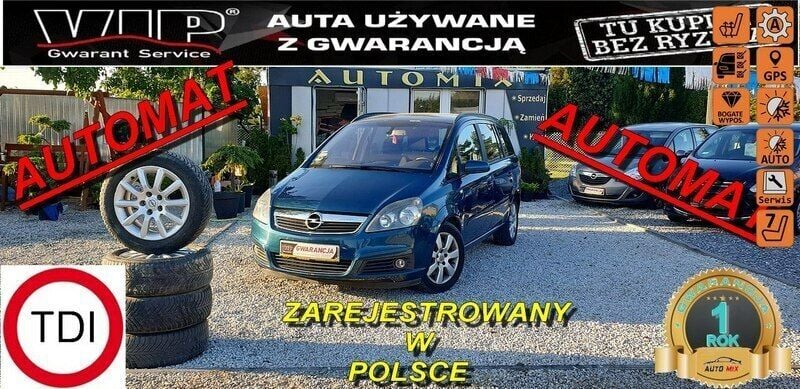 Zielony Używany 2006 Opel Zafira Minivan | 13 800 zł (Dość drogi) - Obraz 1/4