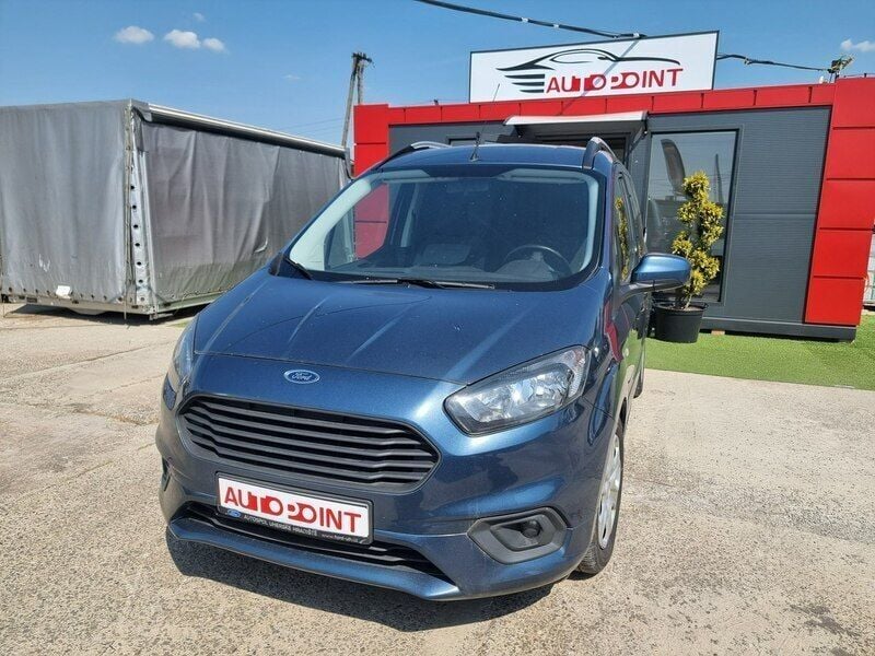 Niebieski Używany 2019 Ford Tourneo Courier Minivan | 37 000 zł (Uczciwa cena) - Obraz 1/4