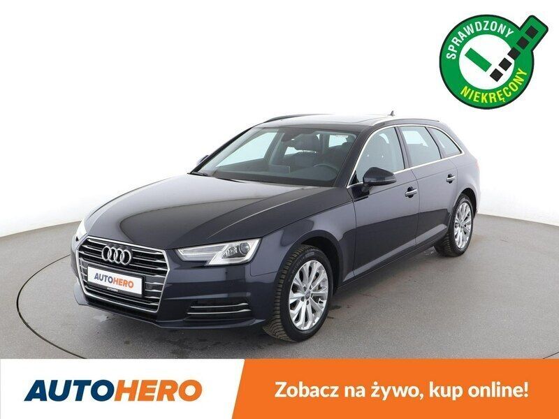 Niebieski Używany 2018 Audi A4 Kombi | 72 300 zł (Uczciwa cena) - Obraz 1/4