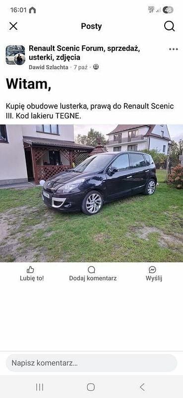 Czarny Używany 2013 Renault Grand Scénic III Minivan | 28 900 zł - Obraz 1/4