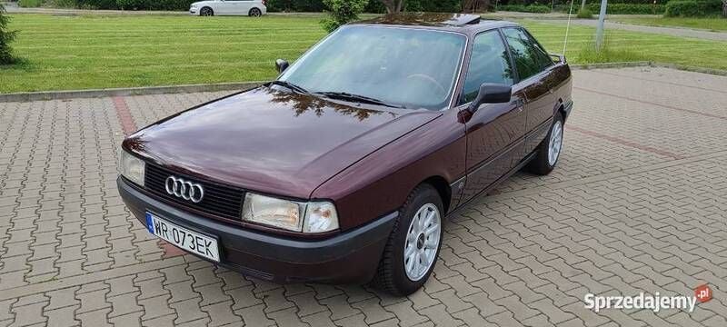 Bordowy Używany 1991 Audi 80 Comfort Sedan/Limuzyna | 10 200 zł - Obraz 1/4