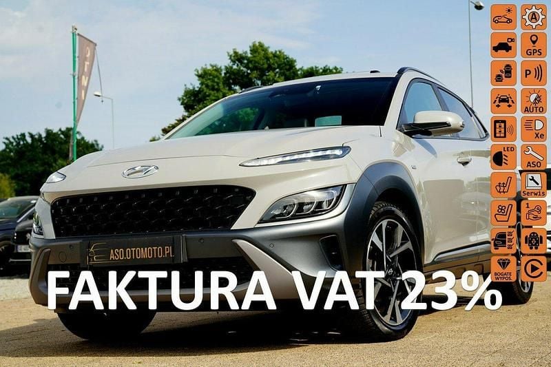 Szary Używany 2022 Hyundai Kona SUV | 78 700 zł (Uczciwa cena) - Obraz 1/4