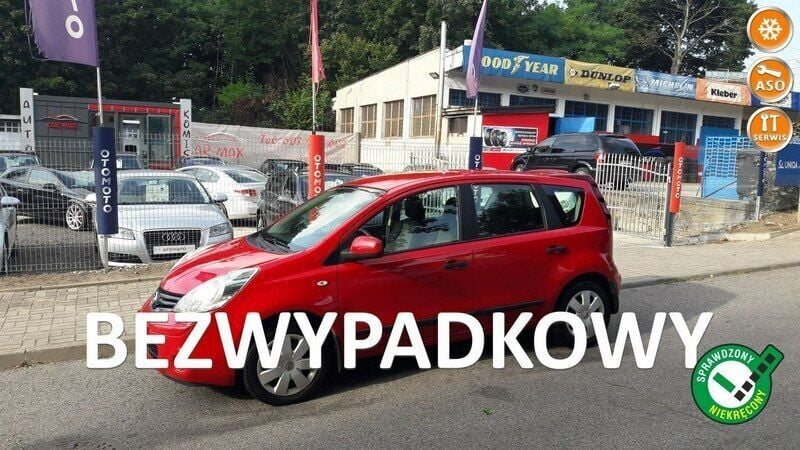 Czerwony Używany 2009 Nissan Note Minivan | 13 300 zł (Uczciwa cena) - Obraz 1/4