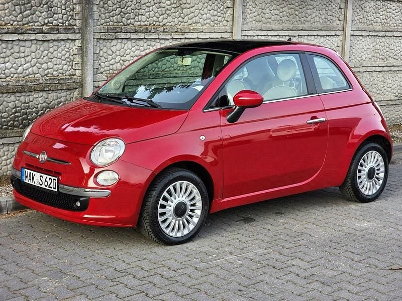 Bordowy (metalik) Używany 2009 Fiat 500 Hatchback | 23 900 zł (Dość drogi) - Obraz 1/4