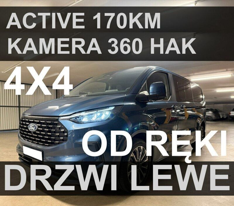 Niebieski (metalik) Nowe 2025 Ford Tourneo Custom Active Minivan | 295 200 zł (Uczciwa cena) - Obraz 1/2