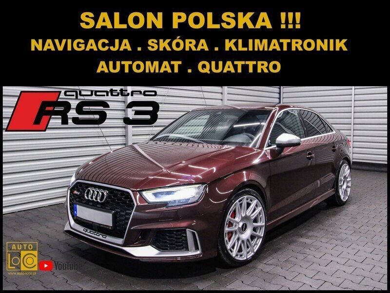 Bordowy (metalik) Używany 2018 Audi RS3 Hatchback | 117 777 zł - Obraz 1/4
