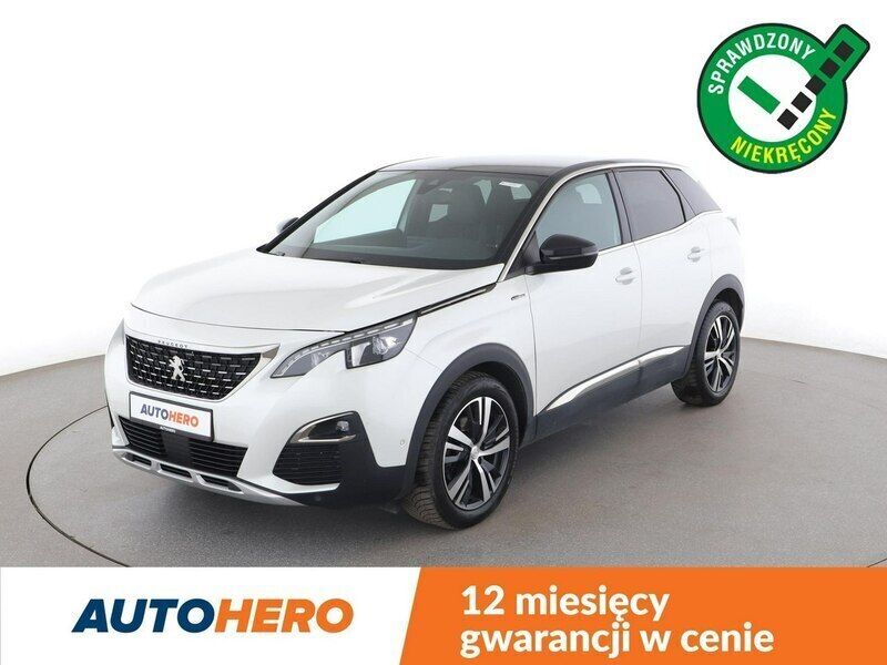 Biały Używany 2018 Peugeot 3008 GT-line SUV | 53 300 zł (Dobra cena) - Obraz 1/3