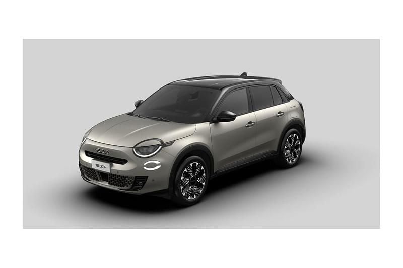 Nowe Fiat 600 La Prima 145 KM (106 kW) 2025 Lakier metalizowany kremowy cappucino z dachem w kolorze czarny cinema Hatchback