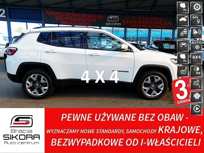 Biały Używany 2019 Jeep Compass Limited SUV | 106 900 zł - Obraz 1/4