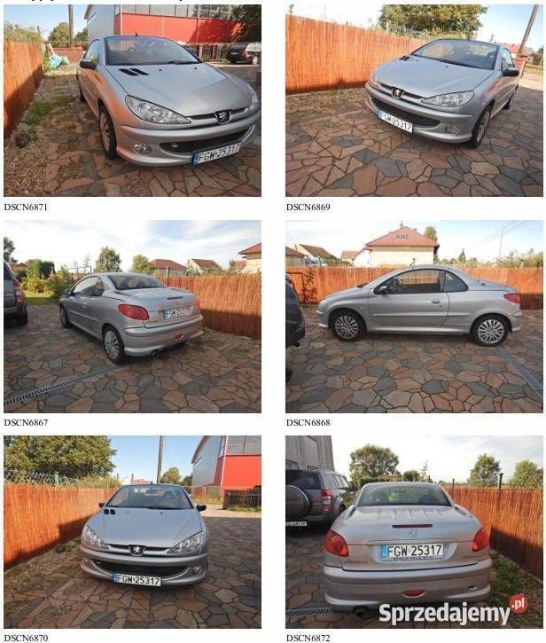 Używany Peugeot 206 CC 2004 Kabriolet