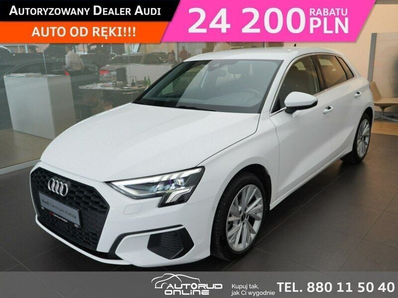 Biały Używany 2023 Audi A3 Hatchback | 119 900 zł (Drogi) - Obraz 1/4