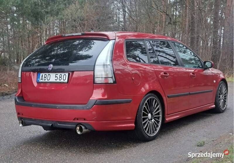 Bordowy Używany 2006 Saab 9-3 Aero Kombi | 22 900 zł - Obraz 1/4