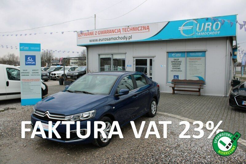 Niebieski Używany 2019 Citroën C-Elysee I PureTech Sedan/Limuzyna | 22 682 zł - Obraz 1/4