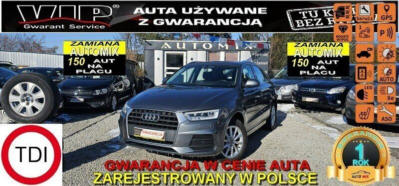 Szary (metalik, perła) Używany 2015 Audi Q3 SUV | 59 800 zł (Uczciwa cena) - Obraz 1/2