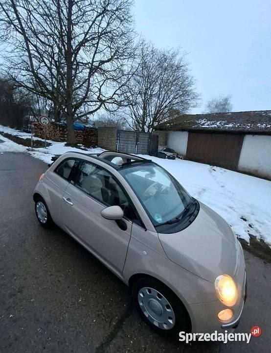 Beżowy Używany 2014 Fiat 500C Kabriolet | 18 500 zł - Obraz 1/4