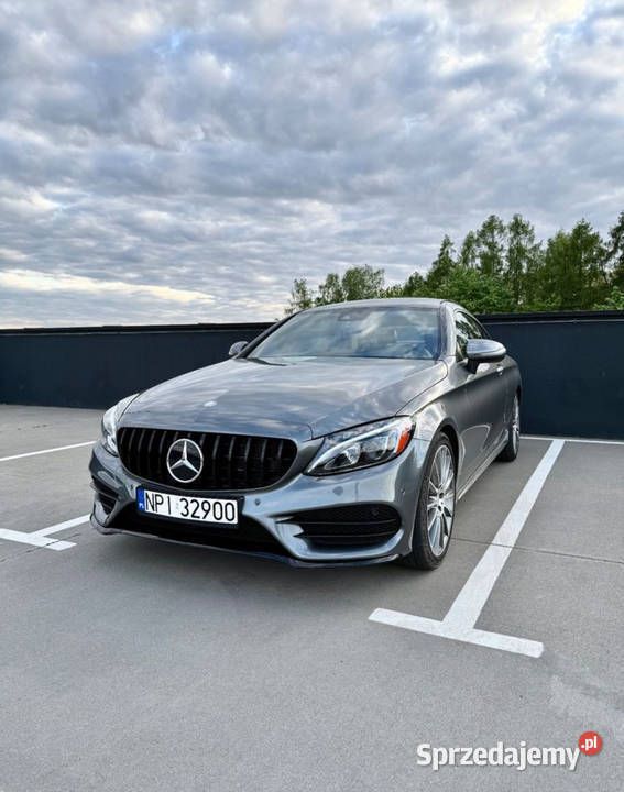 Szary Używany 2017 Mercedes C300 AMG Coupe | 99 900 zł (Uczciwa cena) - Obraz 1/4