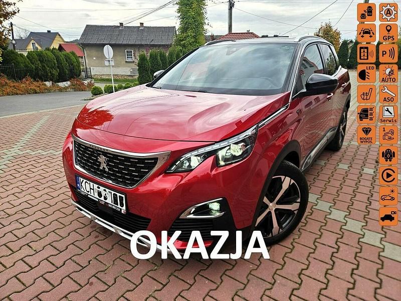 Bordowy (metalik, perła) Używany 2020 Peugeot 3008 GT-line SUV | 86 990 zł (Uczciwa cena) - Obraz 1/4