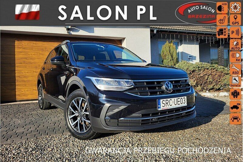 Czarny Używany 2020 VW Tiguan SUV | 96 900 zł (Dość drogi) - Obraz 1/4