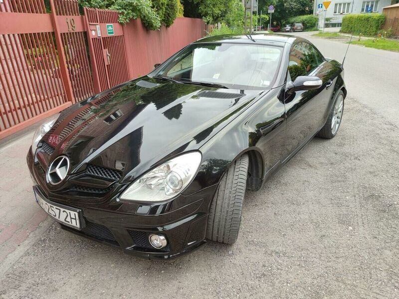 Czarny Używany 2007 Mercedes SLK200 Kabriolet | 28 000 zł - Obraz 1/4