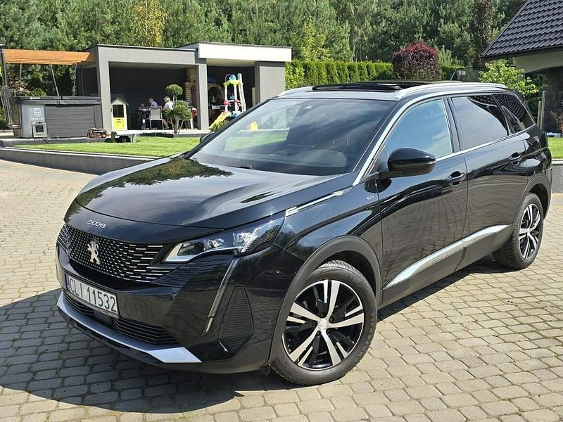 Czarny (metalik, perła) Używany 2021 Peugeot 5008 GTi Minivan | 77 900 zł (Uczciwa cena) - Obraz 1/4