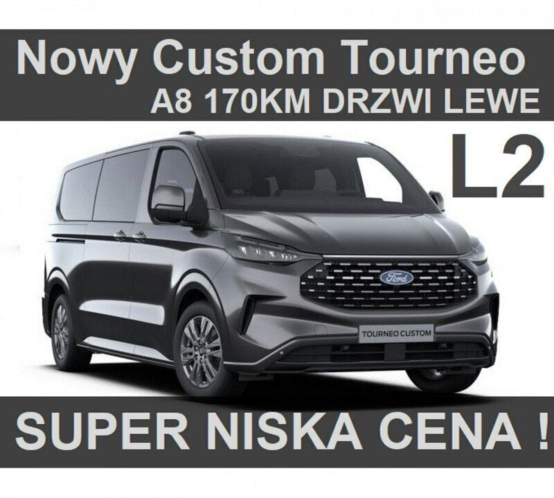 Szary (metalik) Nowe 2024 Ford Tourneo Custom Titanium Van | 261 252 zł - Obraz 1/1