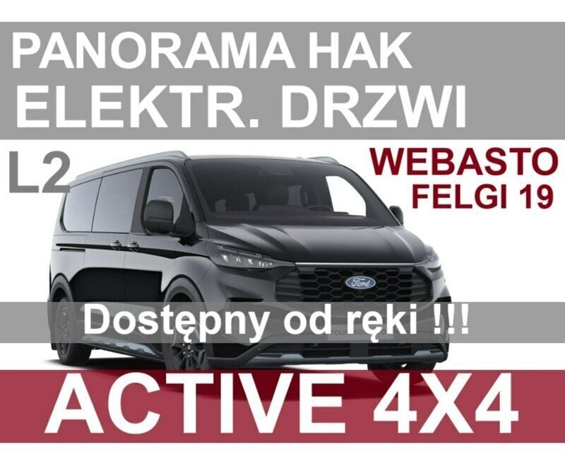 Czarny (metalik) Nowe 2025 Ford Tourneo Custom Active Minivan | 289 665 zł (Uczciwa cena) - Obraz 1/4