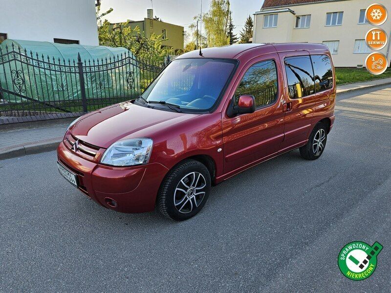 Bordowy Używany 2007 Citroën Berlingo Minivan | 14 499 zł - Obraz 1/4