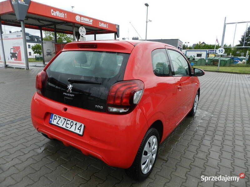 Czerwony Używany 2018 Peugeot 108 Hatchback | 25 000 zł (Uczciwa cena) - Obraz 1/4