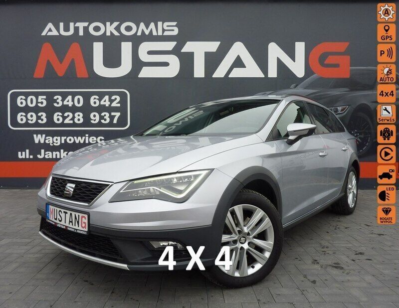 Srebrny (metalik) Używany 2018 Seat Leon Kombi | 59 900 zł (Uczciwa cena) - Obraz 1/4