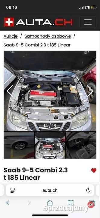 Używany Saab 9-5 2004 Srebrny Kombi