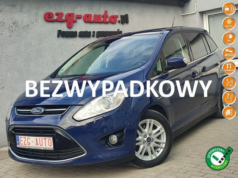 Niebieski Używany 2013 Ford Grand C-Max Minivan | 26 900 zł (Uczciwa cena) - Obraz 1/4