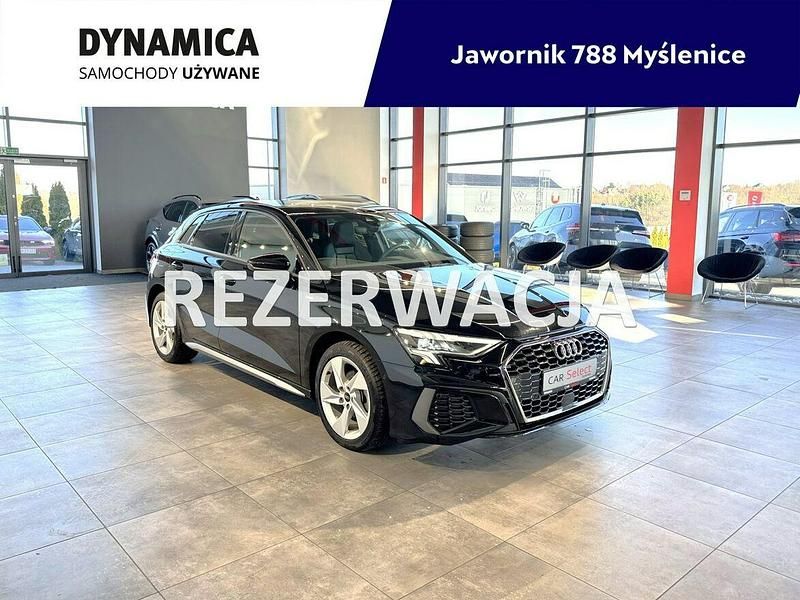 Czarny Używany 2023 Audi A3 S-Line Hatchback | 119 900 zł (Drogi) - Obraz 1/3