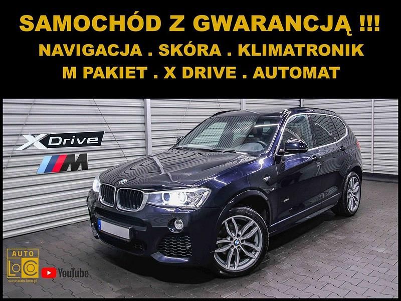 Niebieski ciemny (metalik) Używany 2015 BMW X3 SUV | 59 888 zł - Obraz 1/4