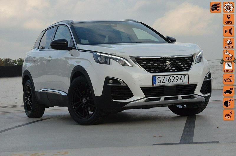 Biały Używany 2018 Peugeot 3008 GT-line SUV | 74 900 zł (Drogi) - Obraz 1/4