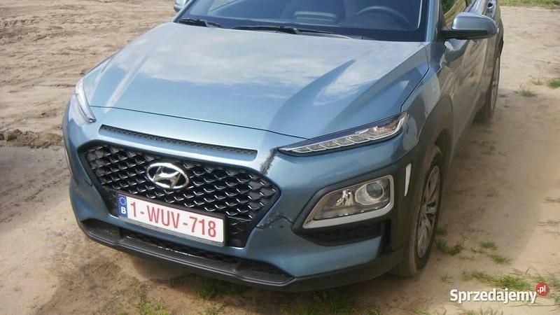 Niebieski Używany 2019 Hyundai Kona Turbo SUV | 44 500 zł (Super Cena) - Obraz 1/4