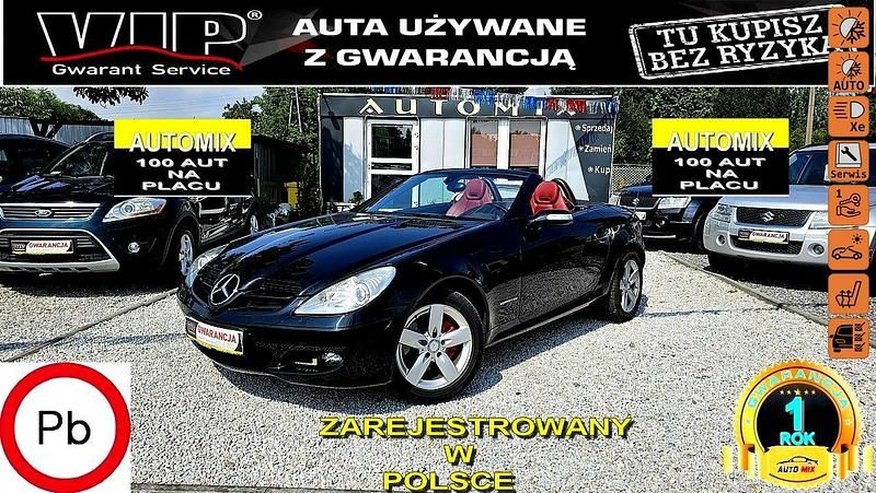 Czarny Używany 2004 Mercedes SLK200 Kabriolet | 36 900 zł - Obraz 1/4