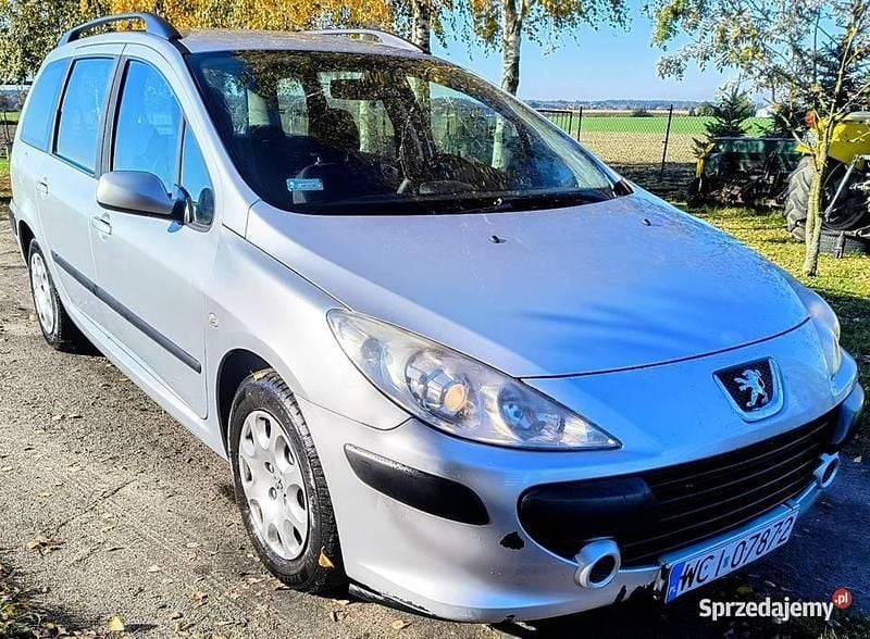 Srebrny Używany 2007 Peugeot 307 Kombi | 3500 zł (Uczciwa cena) - Obraz 1/4