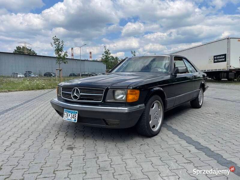 Czarny Używany 1983 Mercedes 380 Coupe | 39 900 zł - Obraz 1/4