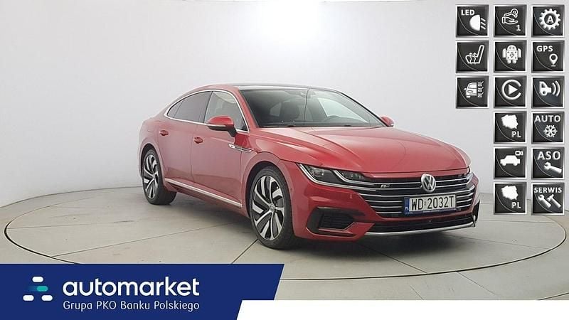 Czerwony Używany 2019 VW Arteon R-line Sedan/Limuzyna | 124 850 zł (Dość drogi) - Obraz 1/4