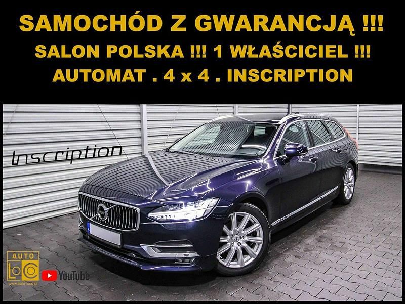 Niebieski ciemny (metalik) Używany 2018 Volvo V90 Kombi | 71 364 zł - Obraz 1/4