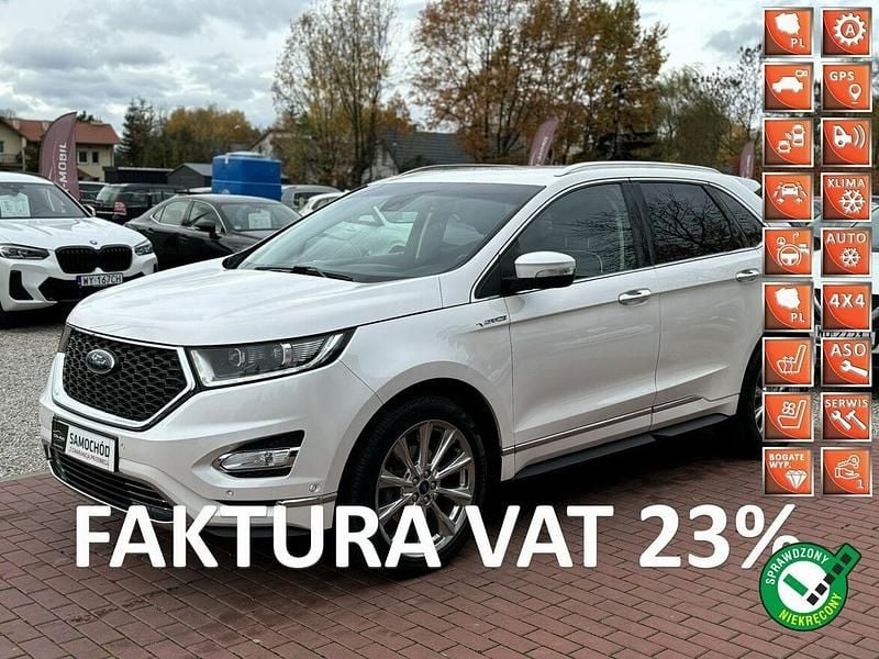 Biały Używany 2018 Ford Edge Vignale SUV | 92 500 zł (Uczciwa cena) - Obraz 1/4
