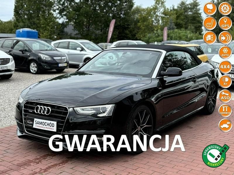 Czarny (metalik) Używany 2015 Audi A5 Cabriolet Kabriolet | 58 950 zł - Obraz 1/4