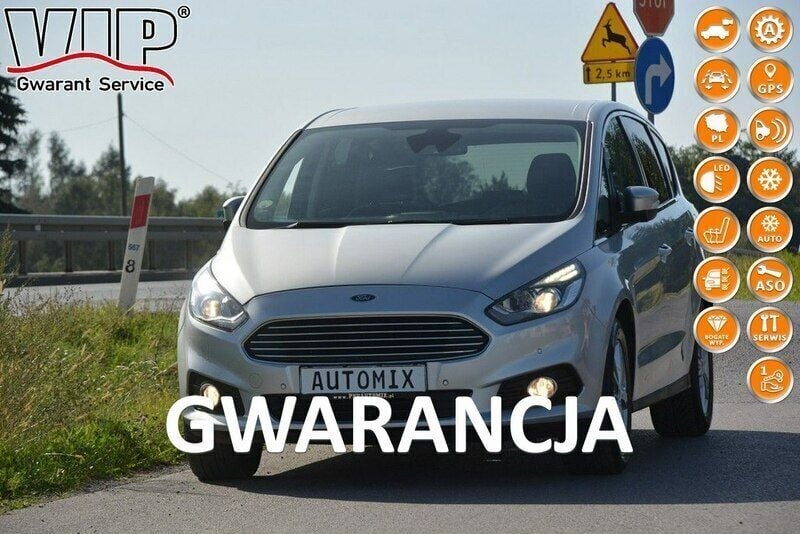 Srebrny Używany 2015 Ford S-MAX S Minivan | 53 300 zł (Uczciwa cena) - Obraz 1/4