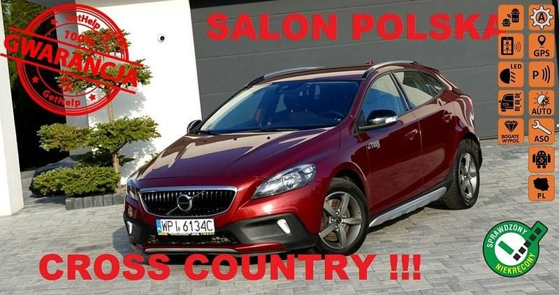 Czerwony ciemny (metalik) Używany 2017 Volvo V40 CC Kombi | 49 500 zł (Dobra cena) - Obraz 1/4