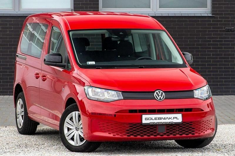 Czerwony Używany 2021 VW Caddy Minivan | 72 900 zł (Dość drogi) - Obraz 1/4