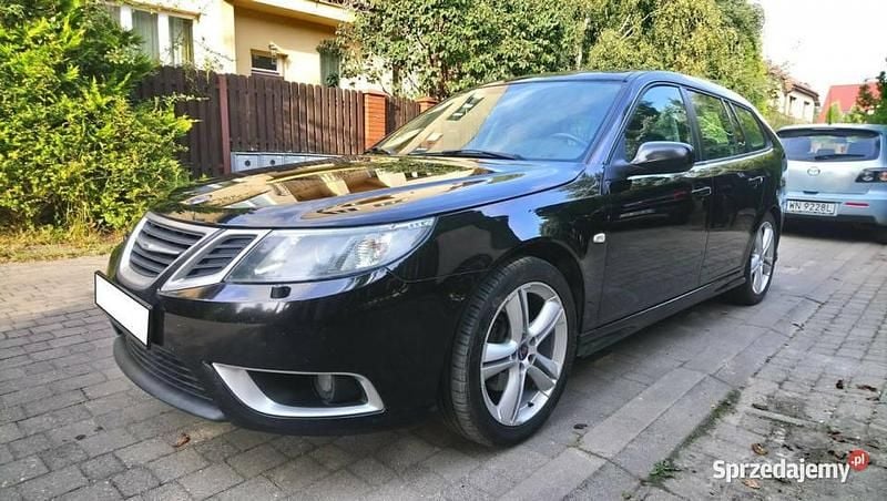Czarny Używany 2008 Saab 9-3 Aero Kombi | 38 900 zł - Obraz 1/4